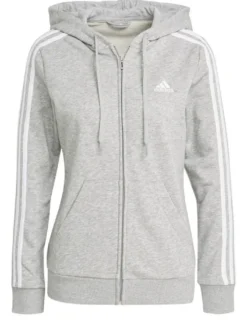 Adidas collegetakki 3S ft fz hoody w GL0802 GL0802 Mgrey heather