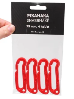 New Ahti pikahaka 4 kpl/pkt muovia punainen