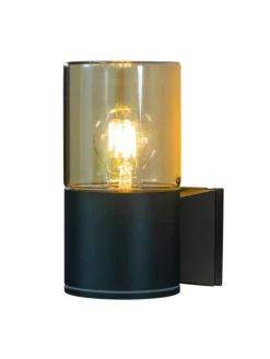 Aneta Lighting ulkoseinävalaisin Lysekil musta/meripihka Hot