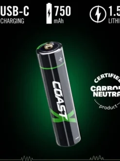 Coast paristo AAA USB-C 1.5V 4 kpl sis. latauskaapelin