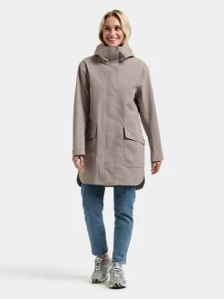 Didriksons takki Gwen parka F04 Ash brown Best