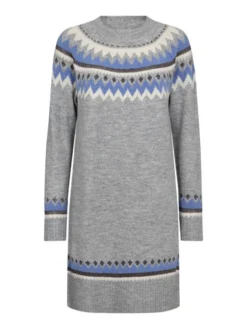 Best Freequent mekko FqMayfair-dress Medium grey mig w. Wedgwood / Harmaa-Sininen