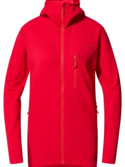 Clearance Haglu00f6fs Haglöfs takki Rosson Mid Hood W 5RA Bright Red