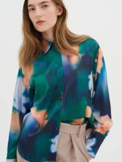 Clearance InWear pusero CieloIW Pauline Shirt Blurry Flower 302555