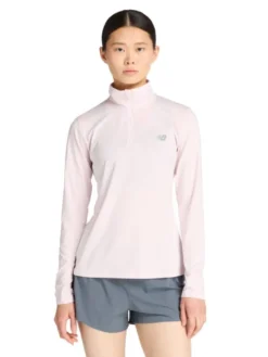 Online New Balance paita Sport Quarter Zip W PINK GRANITE