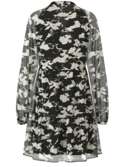 Best Object mekko Objgina Mila L/S Black AOP cloud dancer