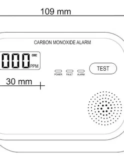 Opal häkävaroitin 3X1,5V LCD-näyttö New