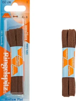 Discount Ringpoint kengännauhat litteä 60cm Ruskea