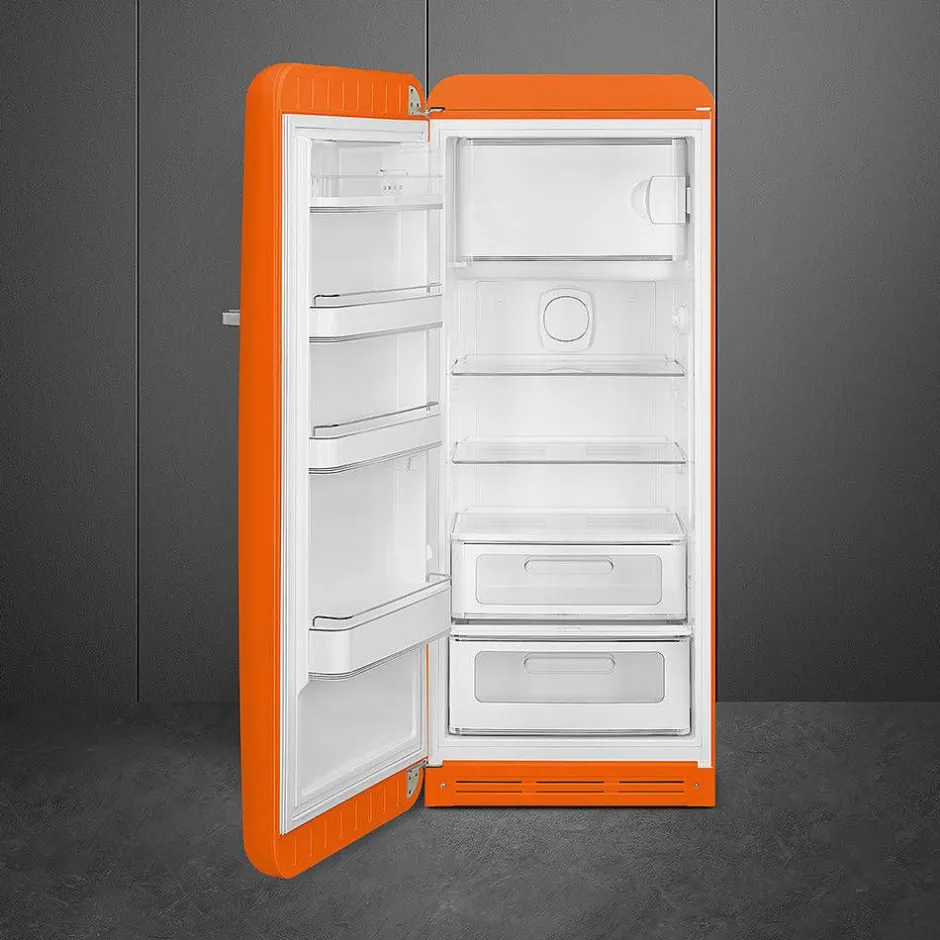 New Smeg retrojääkaappi FAB28LOR5 153 cm, oranssi, vasen