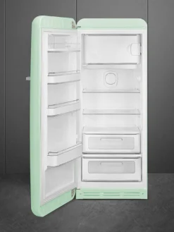 Clearance Smeg retrojääkaappi FAB28LPG5 153 cm, pastellinvihreä, vasen