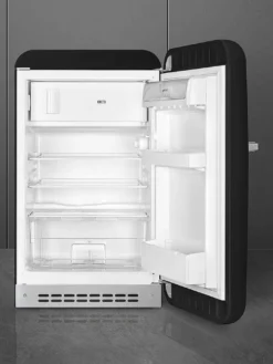 Clearance Smeg retrojääkaappi FAB10RBL5, musta, oikea