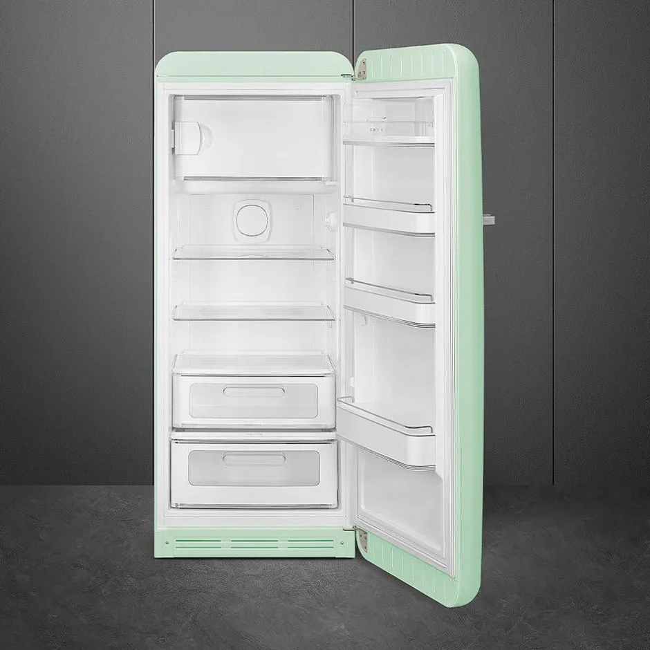Clearance Smeg retrojääkaappi FAB28RPG5 153 cm, pastellinvihreä, oikea