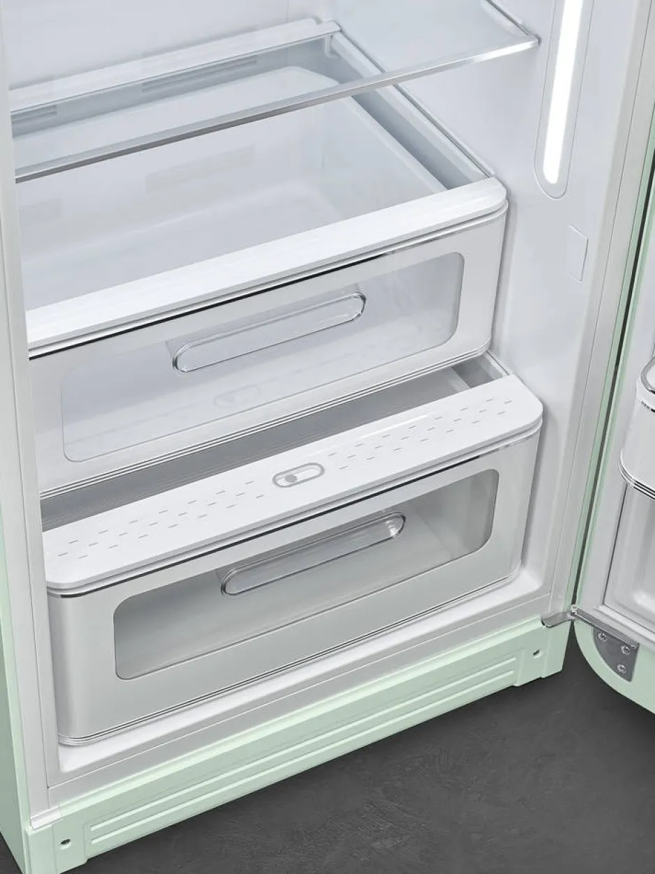 Clearance Smeg retrojääkaappi FAB28RPG5 153 cm, pastellinvihreä, oikea