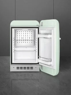 Outlet Smeg retrojääkaappi FAB5RPG5 73 cm, pastellinvihreä, oikea