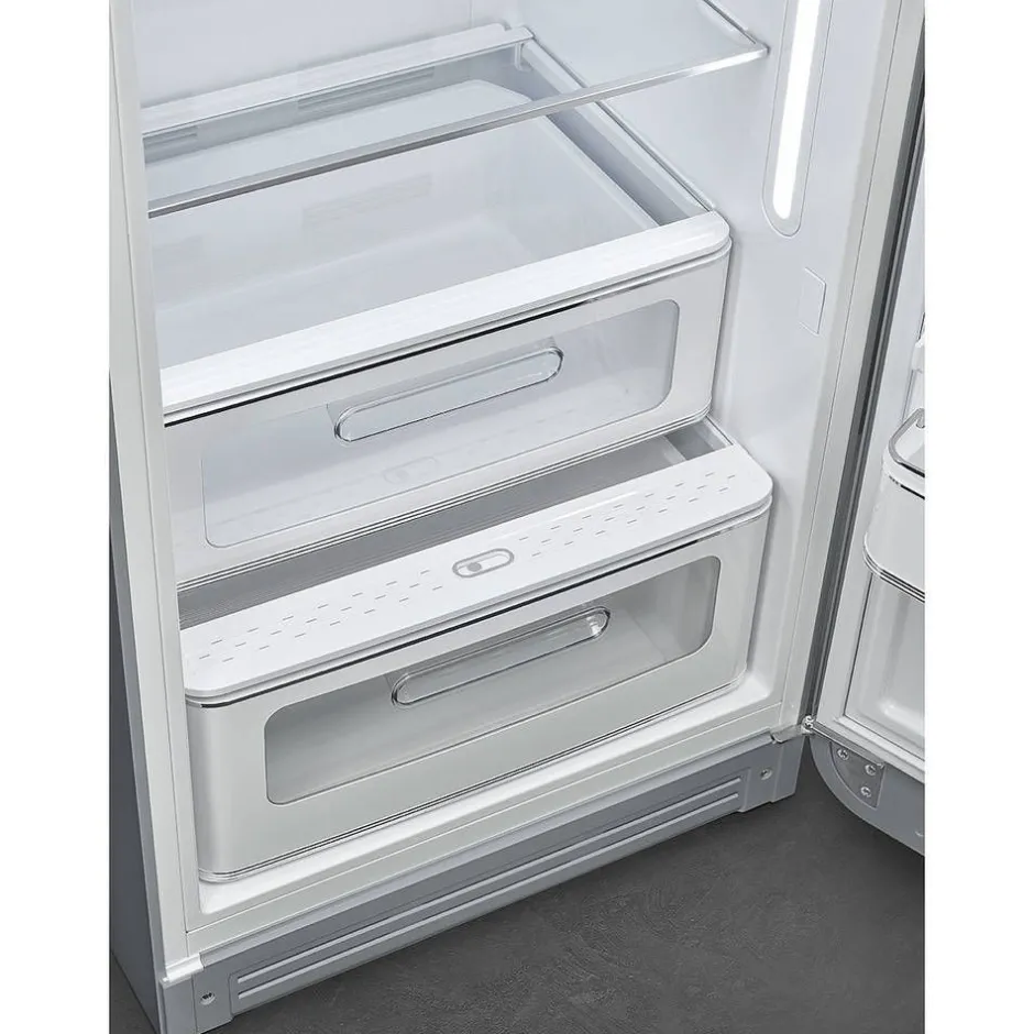 Smeg retrojääkaappi FAB28RSV5 153 cm, hopea, oikea