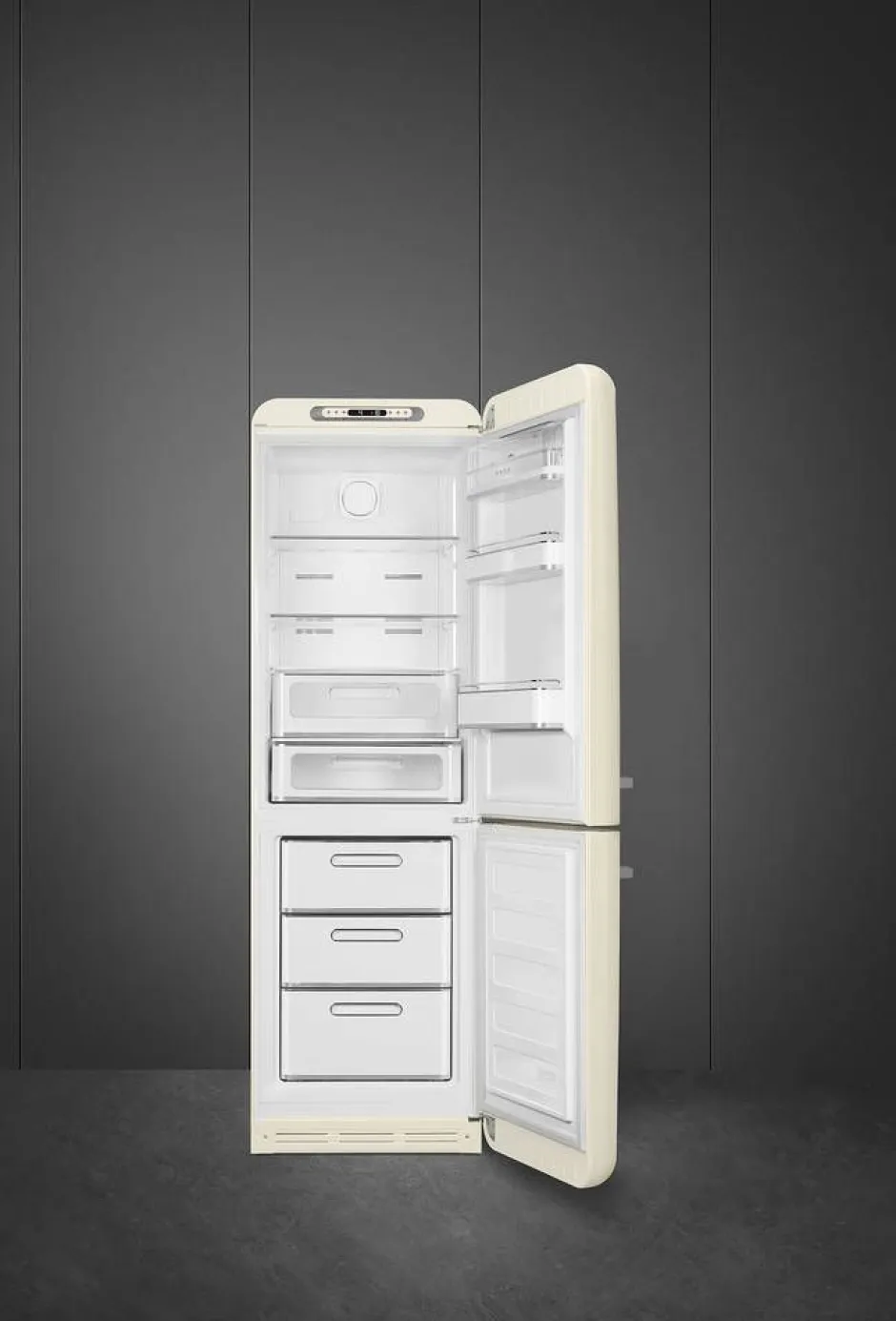 Best Smeg retrojääkaappipakastin FAB32RCR5 kerma, oikea