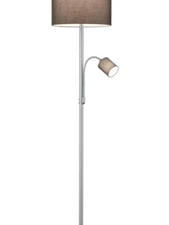 Trio Lighting lattiavalaisin Hotel E27+E14 harmaa