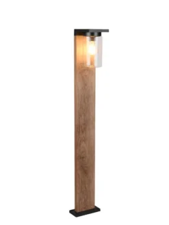 Sale Trio Lighting pylväsvalaisin Ardila 100 cm E27 puu/m.musta h