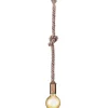 New Trio Lighting riippuvalaisin Rope 1-os E27 antiikkimessinki